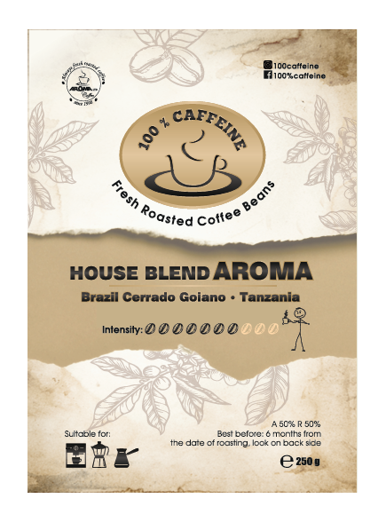 100%CAFFEINE HAUSE BLEND AROMA