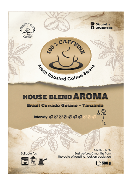 100%CAFFEINE HAUSE BLEND AROMA