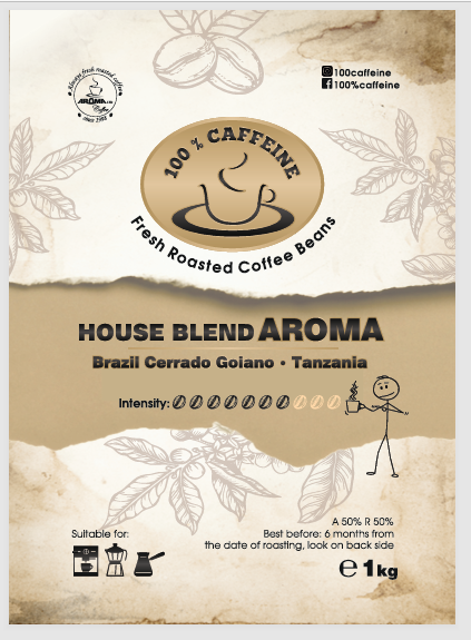 100%CAFFEINE HAUSE BLEND AROMA