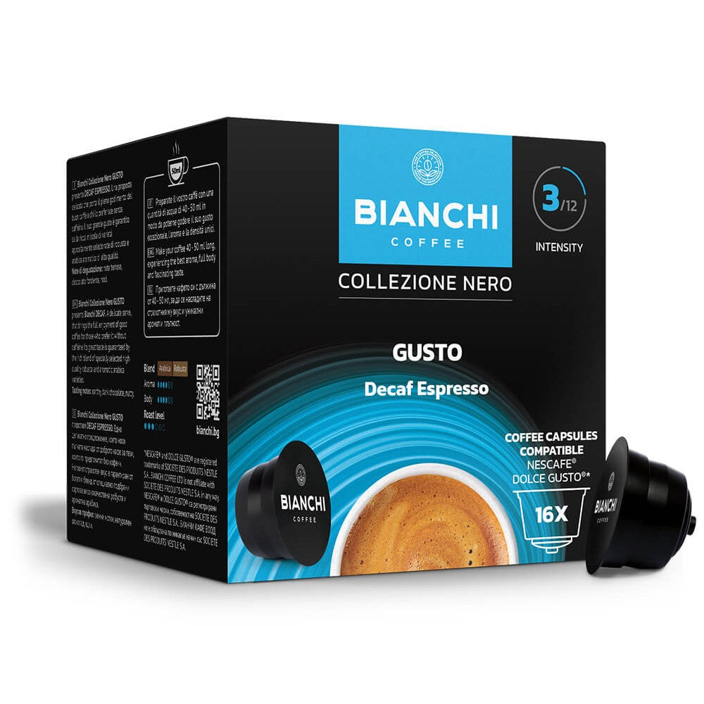 Bianchi Nero Gusto Decaf капсули 16 бр Dolce Gusto®