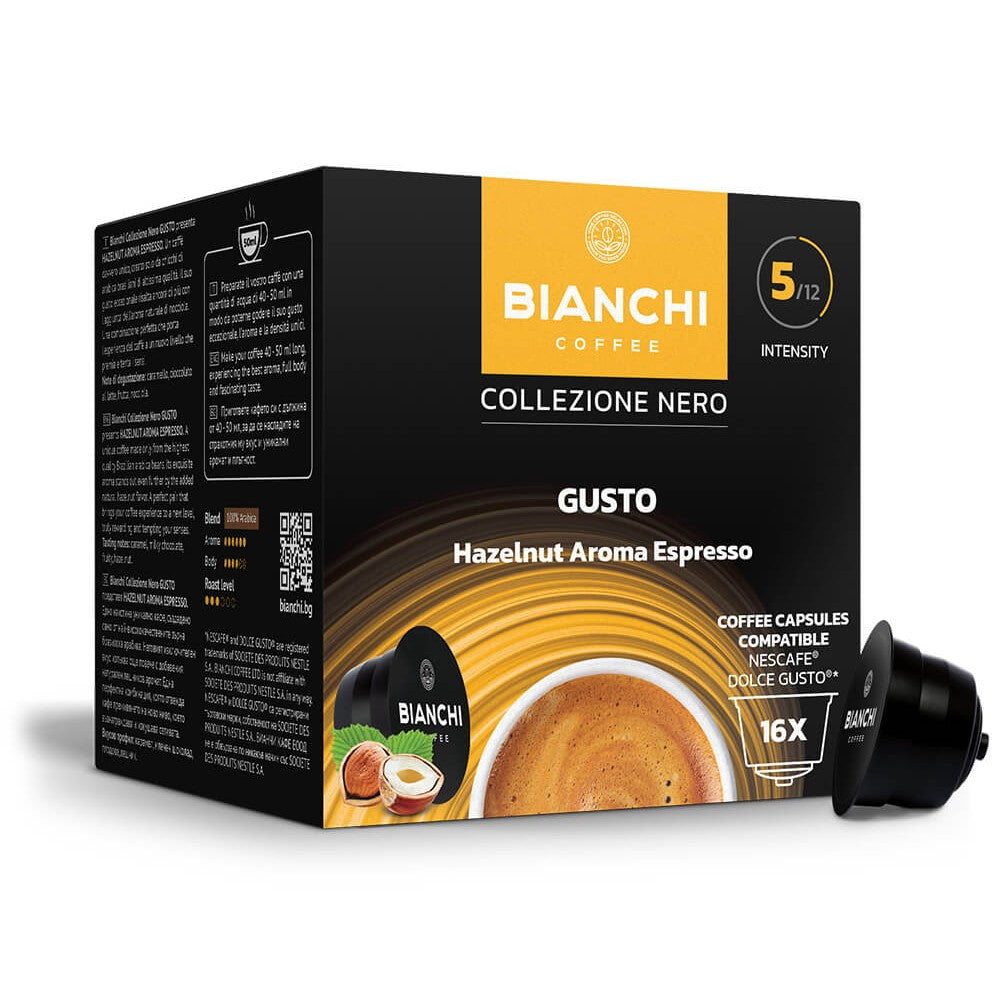 Bianchi Nero Gusto Hazelnut Aroma кафе капсули 16 бр Dolce Gusto®