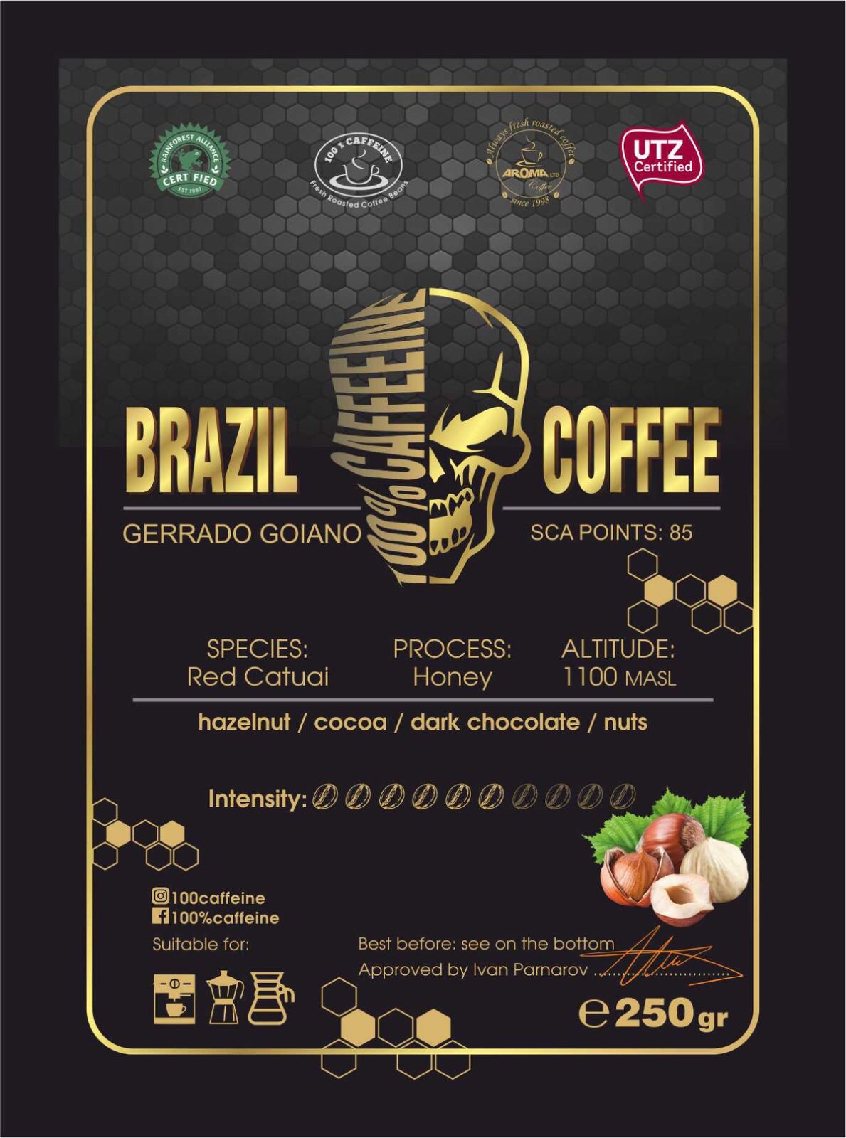 100%CAFFEINE BRAZIL