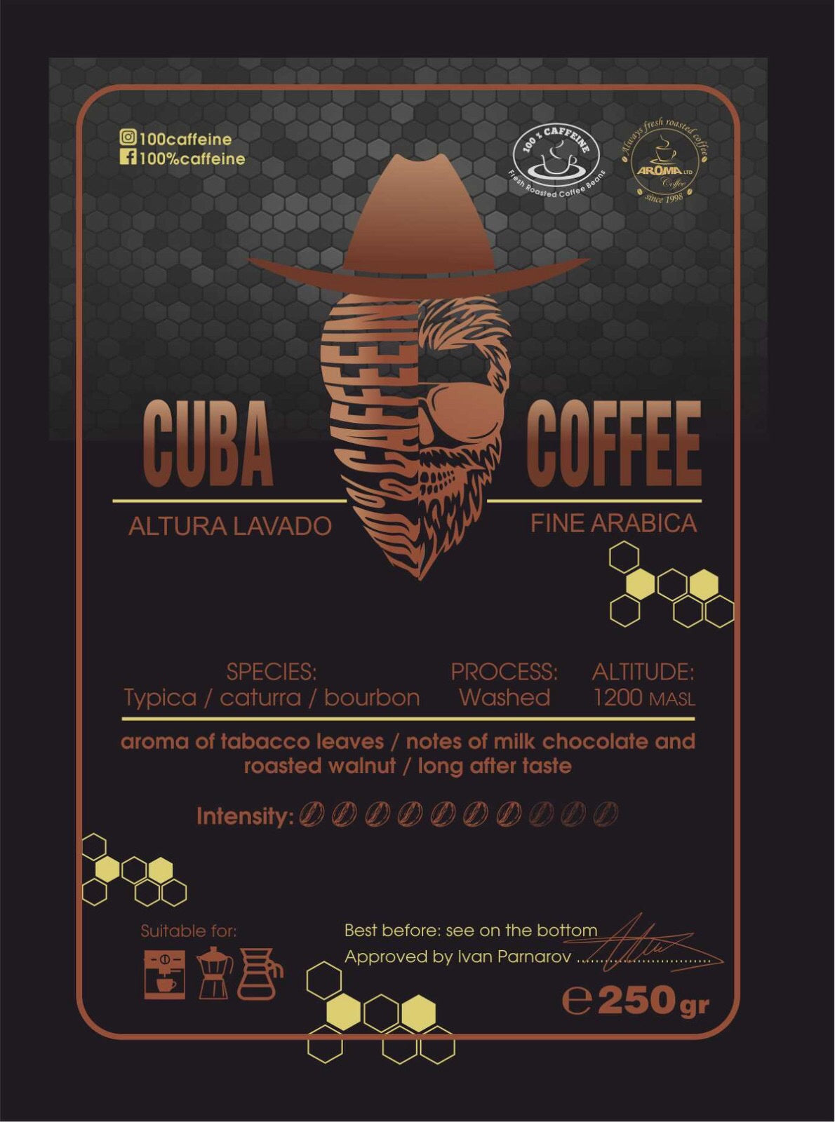 100%CAFFEINE CUBA